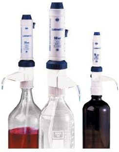 Labnet International D5370-25HF Labnet Labmax Polypropylene Bottle Top, Adjustable Purging Dispenser for Hydrofluoric Acid, 5 mL to 25 mL Capacity
