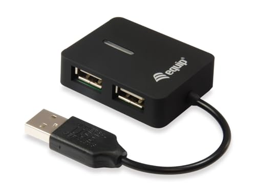 Equip Hub USB de Voyage 4 Ports Noir