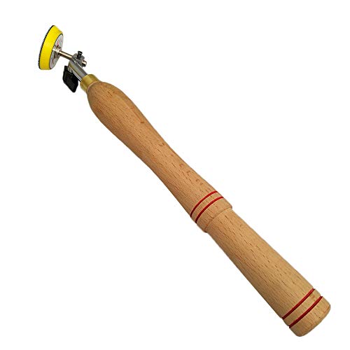 Wood Turning Lathe Sanding Tools Hand Held Bowl Sander with 13" Handle 2" Discs