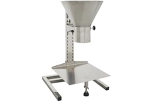 INTBUYING Stainless Steel Powder Paste Liquid Granule Dispenser Funnels with Support Stand Feeding Hopper Stainless Steel Fun