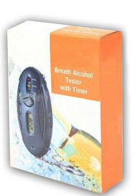 2018 New Design Breathalyzer Alcohol Tester with Timer/Alcohol Breath Tester/Keychain Alcohol Tester Digital LCD Alcohol Tester Analyzer Breath Breathalyzer, LED Flashlight, Colored LED - Thumbnail 5