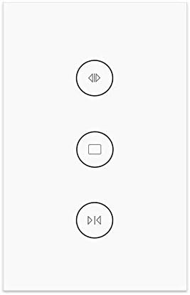 Upgraded WiFi Smart Curtain Switch, PCJHSP Wireless APP Remote Control Motorized Curtain Voice Control Timer Function Compatible with Alexa Google Home IFTTT