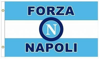 Forza Napoli Giant Crest Flag - Large Naples Italy Football Banner Flag - 150cm x 90cm