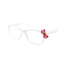 TrendsBlue Kids Cute Kitty Cat Bow Clear & Tinted Lens Glasses Age 3-12, Tinted (White/Red Bow)