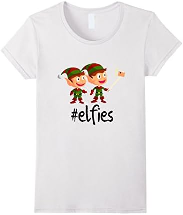 Women's Elfies Selfies for Christmas #elfies Medium White
