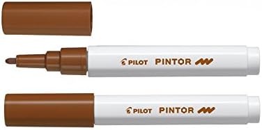 Pilot Pintor Fine Line Bullet Paint Marker 2.9mm Tip- Brown (Pack of 6)