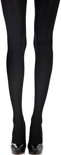 Women's Solid Black Tights Opaque 120 denier by Zohara Tights