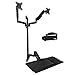 Mount-It! Wall Mount Workstation with Dual Monitor Mount, Keyboard Tray and CPU Holder, Height Adjustable Full Motion Arms, Fits Two 32 Inch Computer Screensthumb 1