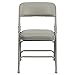 Flash Furniture HERCULES Series Curved Triple Braced & Double Hinged Gray Vinyl Metal Folding Chair