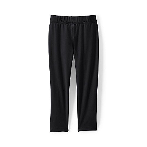 Lands' End School Uniform Toddler Girls Knit Capri Leggings, 4T, Black