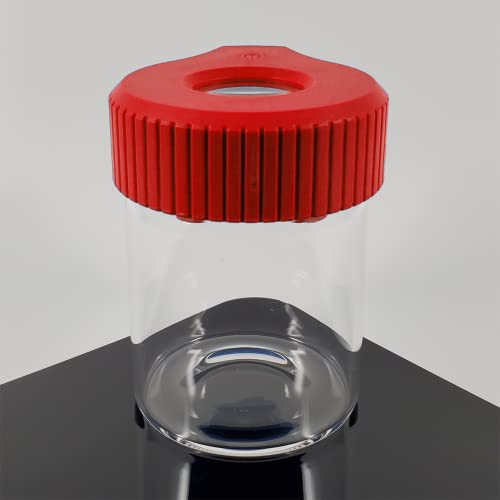 Honeypuff Magnifying Glass Jar with Light, LightUp LED Transparent