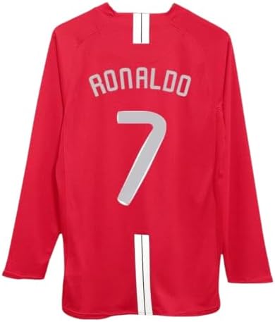 Amazon.com : Ronaldo #7 Man U Long Sleeve Blue 07/08 Soccer Jersey
