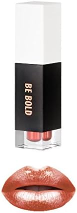 RealHer Metallic Liquid Lipstick- "BE BOLD" (Coral-Magenta Orange Based Red) Long Wear Matte Rich Shimmer Metallic Finish
