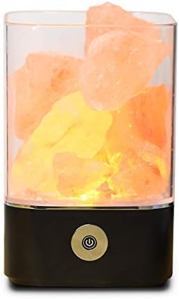 Himalayan Salt Lamp,Natural Pink Crystal Salt Lamp,Colorful Night Light, Dimmer Control, Air Purifying Ionic Natural Salt Crystal Lamp, Best Gift Idea