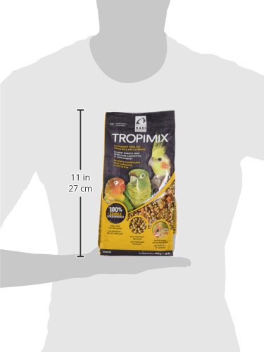 HARI HAGEN TROPIMIX ENRICHMENT FOOD FOR COCKATIELS & LOVEBIRDS, 2 LB. – HARI PARROT FOOD WITH SEEDS, FRUIT, NUTS, VEGETABLES, GRAINS, AND LEGUMES
