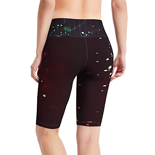 Inaayayi Hoge taille Yoga Shorts Neon Grid Lines Creative Art vrouwen Biker Shorts Tummy Control Fitness Atletische… - Image 7