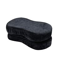 RG51TQ61b Memory Foam Office Chair Armrest Pads,Elbow Pillow Universal Chair Arm Cover for Elbows and Forearms Pressure Relief,2 Piece Set Black