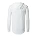Aiyino Mens Hipster Hip Hop Pullover Hoodies Sweatshirts US M White