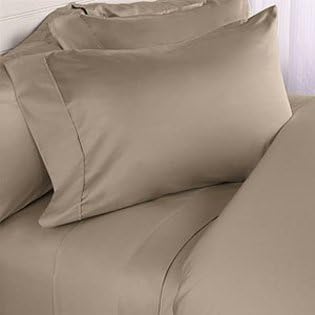1200 Thread Count Three (3) Piece Queen Size Taupe Solid Duvet Cover Set, 100% Egyptian Cotton, Premium Hotel Quality