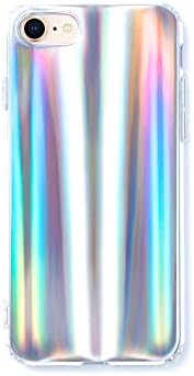 iPhone 7/8 case, holographic laser rainbow glitter disco vintage TPU Case Holographic case with Iridescent laser beam pattern (for iPhone 7 iPhone 8)