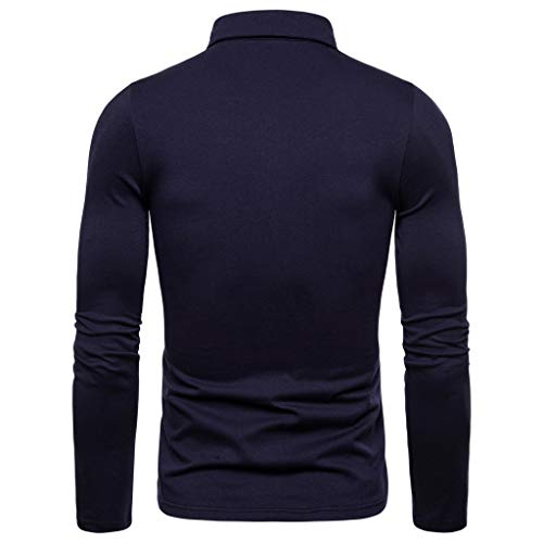 KLGDA Men's Long Sleeve Floral Embroidered Shirts Western Snap Denim Fashion Button Down Shirt Slim Blouse Top