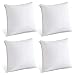 MoMA 18 x 18 Pillow Inserts (Set of 4) - Throw Pillow Inserts with 100% Cotton Cover - 18 Inch Square Interior Sofa Pillow Inserts - Decorative Pillow Insert Pair - White Couch Pillow (18 x 18)
