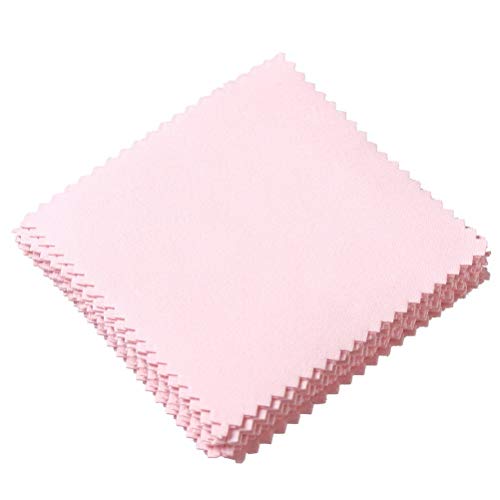 image for Pengxiaomei 100 Pack Jewelry Cleaning Cloth, Polishing Cloth for Sterl