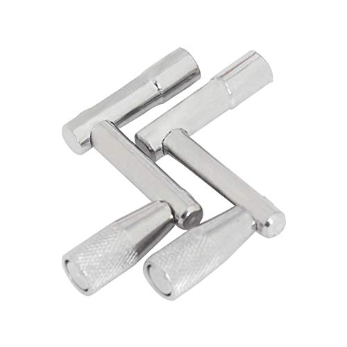 CACT CactusAngui 2Pcs Drum Key Professional Z Type Continuous Motion Speed Tuning Key for Universal Drums Silver