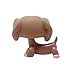 LHJ #556 Rare Pet Shop LPS Toys Pink Hearts Valentine Dachshund Dog Puppy for Family and Friends Doll (Brown)
