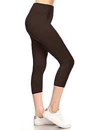 Leggings Depot - Leggings de cintura superior para mujer con mariposas suaves y sólidas para yoga, muchos colores