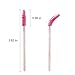 300 Pack Mascara Wands Disposable Eyelash Brushes for Extensions Eye Lash Applicator Makeup Tool kits, Crystal Handle - Pink Brush Head