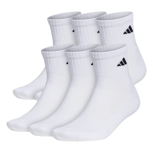 adidas Men's Athletic Cushioned Quarter Socks (with Arch Compression