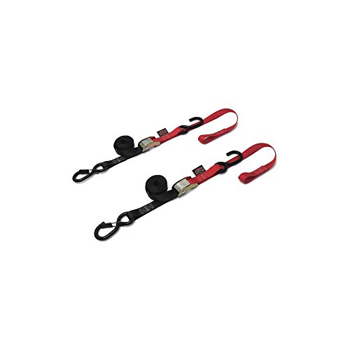 Powertye 1in. Soft-Tye Tie-Downs with Secure Hooks - Yellow 23628-S