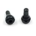 CKAuto TR412 Rubber Snap-in Short Black Tire Valve Stem for Tubeless 0.453 Inch 11.5mm Rim Holes on Standard Vehicle Tires (50pcs/Bag)