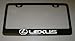 Fit Lexus Black License Plate Frame with Cap