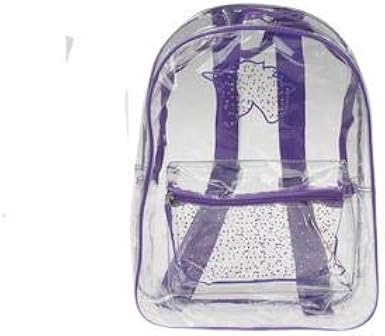 purple clear backpack