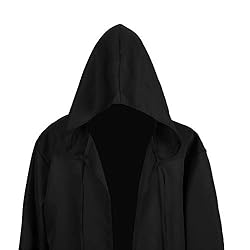 EONPOW Wizard Tunic Hooded Robe Halloween Cloak