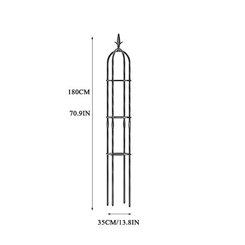 CJSWT 180cm Garten Obelisken Trellis, Rankhilfe Rankgerüst Kletterpflanzen, Trellis Unterstützung Metallrahmen, Outdoor… – Bild 4