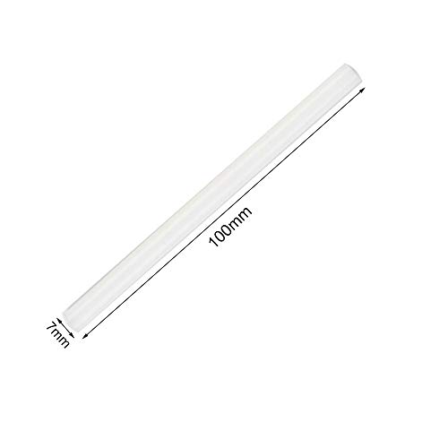 HUIHUIBAO 12 PCS Colored Hot Glue Sticks, Mini Hot Melt Adhesive Glue Stick for DIY Art Craft, 7 x 100mm, White