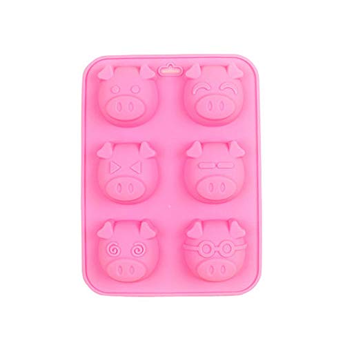 Haludock Cake chocolate biscuit baking silicone mold cute 6 with expression pig