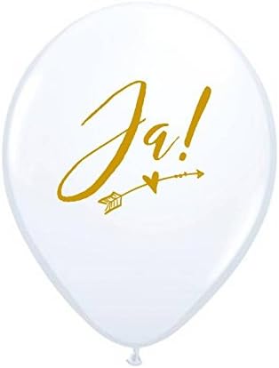 Mariage Ballon Oui 10 Stuch Ballon Decoration De Mariage Or Blanc Amazon Fr Cuisine Maison