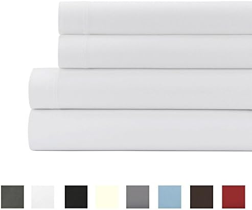 21 inches EXTRA DEEP POCKET Sheet Set - 1500 Thread-Count - 100% EGYPTIAN QUALITY Breathable Double Brushed Microfiber- Wrinkle, Fade, Stain Resistant and Hypoallergenic - 4 Piece (Twin XXL, White)