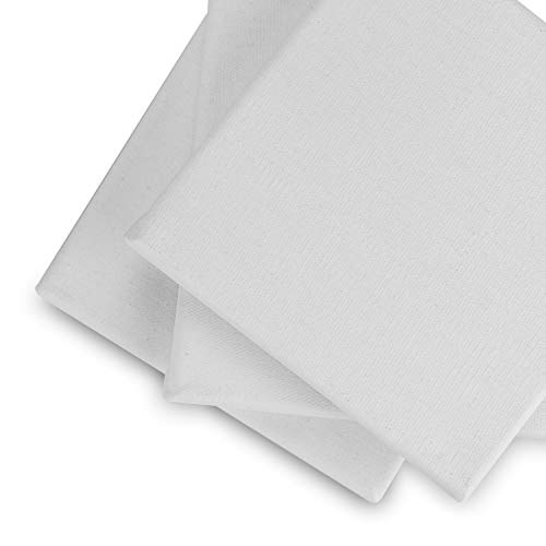 STARVAST Mini Painting Canvas Panels 6 X 6" Pack of 12, Cotton Pre Stretched Canvas Boards For for Artists, Students & Kids Making Small Acrylics Oil Projects