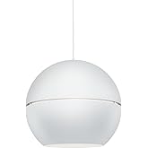 Kuzco Lighting Lucas 24" Pendant | White Finish | Matte White Interior | Split Aluminum Shade | Modern Spherical Pendant Ligh