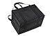NZ Home Insulated Cooler Bag and Food Warmer (Large, 2 pack) for Food Delivery & Grocery Shopping with Zippered Top, Black