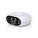 Capello Alarm Clock Radio with Large Time Display and Nightlight - White