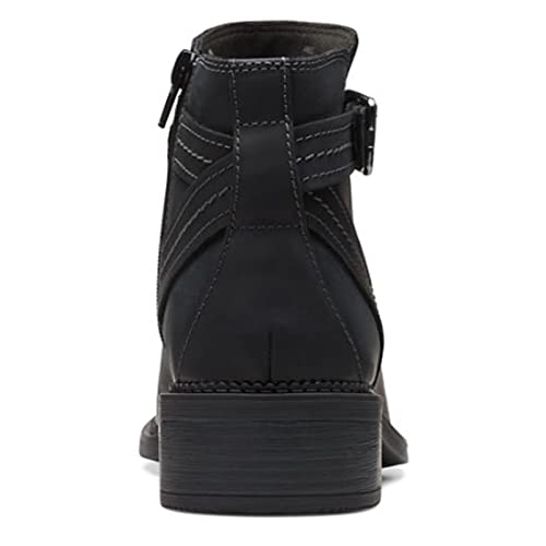 Clarks Women's Maye Strap Ankle Boot Black Leather 10 for sale online