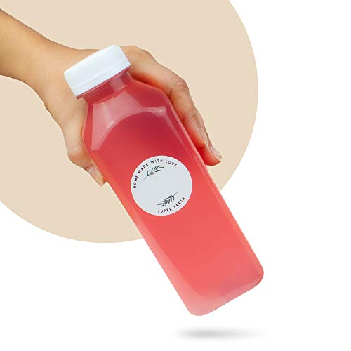 Norcalway 16 oz Plastic Juice Bottles with Caps Lids - Smoothie Bottles, Drink Juice Containers with Lids, Reusable Juice Bottles for Juicing, 12 Pack - Thumbnail 7
