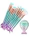 Datework 11PCS Make Up Foundation Eyebrow Eyeliner Blush Cosmetic Concealer Brushes