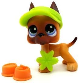 Pet Shops #244 LPS Littlest Brown Great Dane Dog Toy 3/Accessories